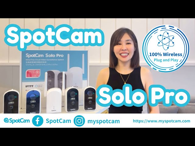 SpotCam Solo Pro 100% Wireless Camera Waterproof Surveillance