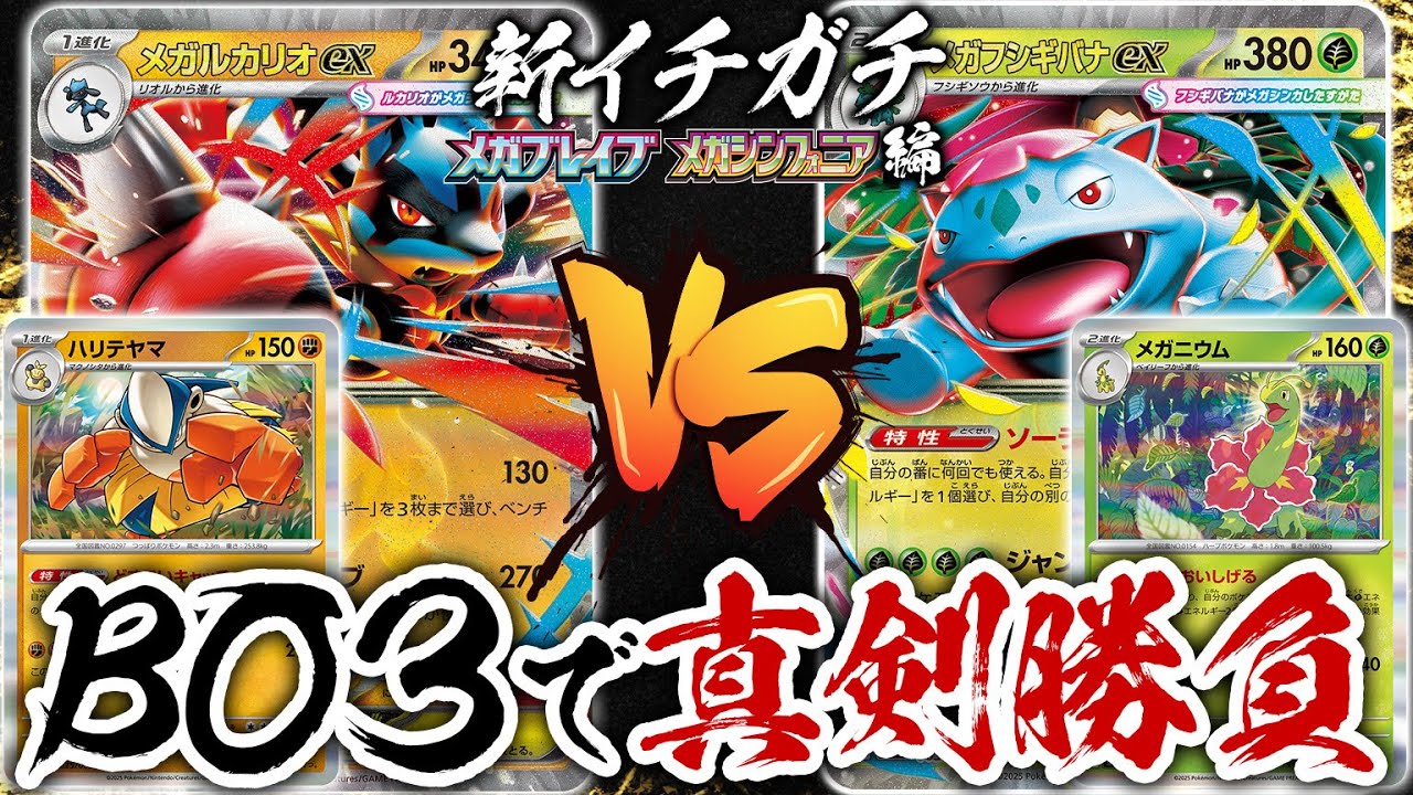 新環境でのBO3で真剣勝負！「メガルカリオex」vs「メガフシギバナex