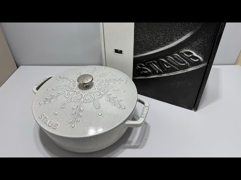 ○ staub ストウブ スノーフレーク ココット カンパーニュ 24cm 満水