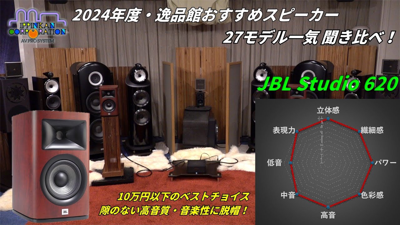 JBL Studio 620を聞いてみた「2024年度 27スピーカー聞き比べ」 - YouTube