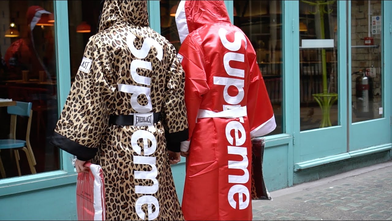 SUPREME WEEK 12 - Boxing Robe + Champion Jacket - FW17 drop - YouTube