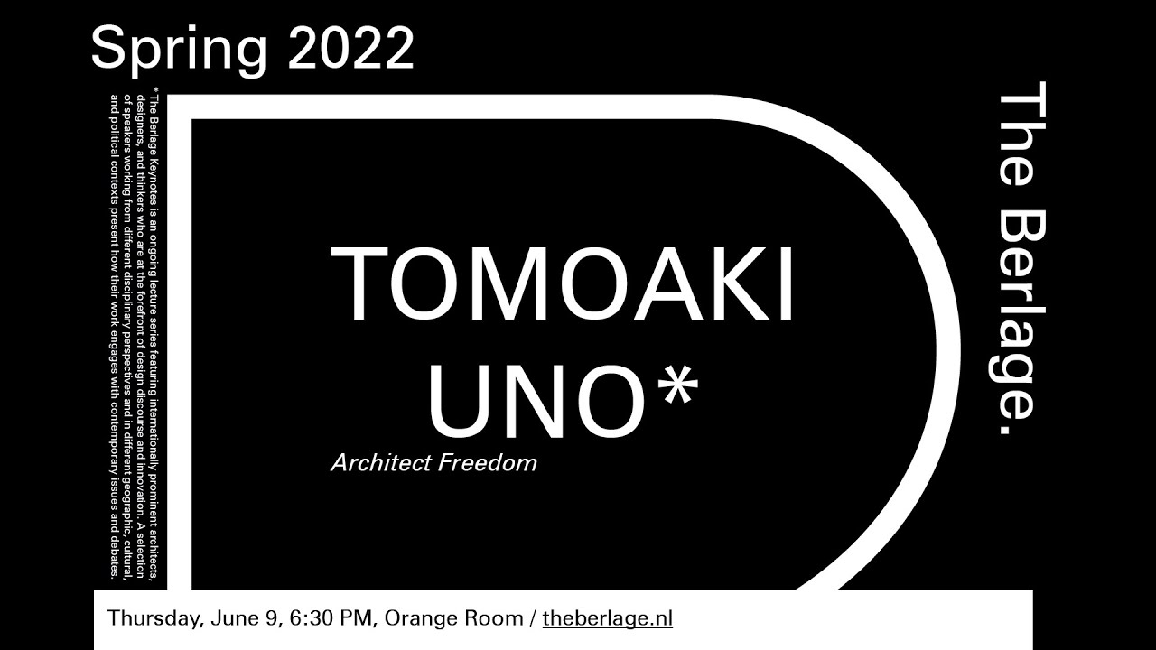 宇野友明が、2022年6月にデルフト大学で行った講演「Architect Freedom