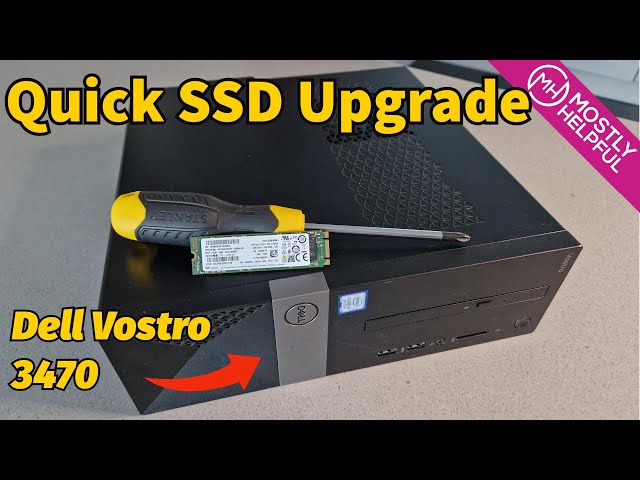 Dell Vostro 3470 - Quick SSD upgrade step by step - YouTube