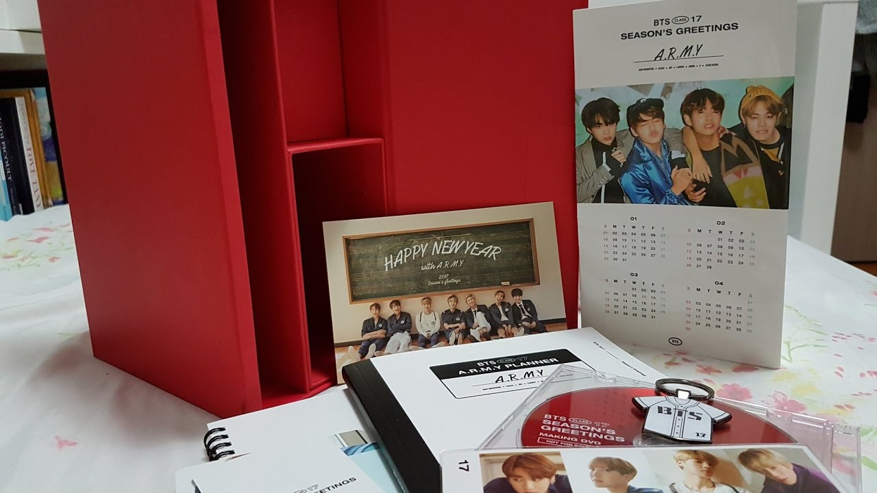unboxing] bts seasons greetings 2017 - YouTube