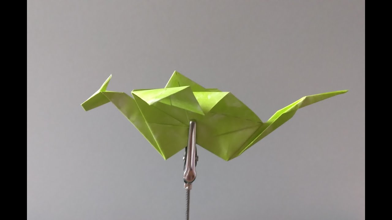パタパタ動く翼竜の簡単な折り方 - YouTube