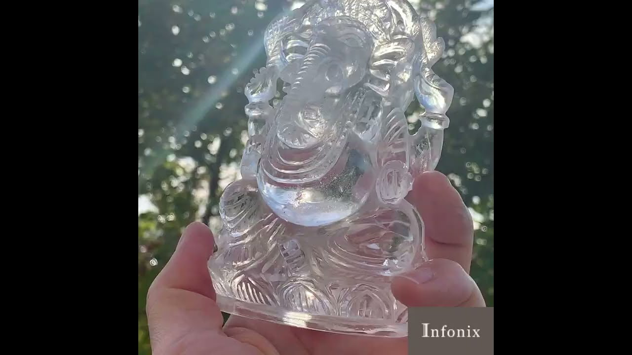 インド産]ヒマラヤ水晶ガネーシャ像（高さ約12cm） - 埼玉県吉川市の