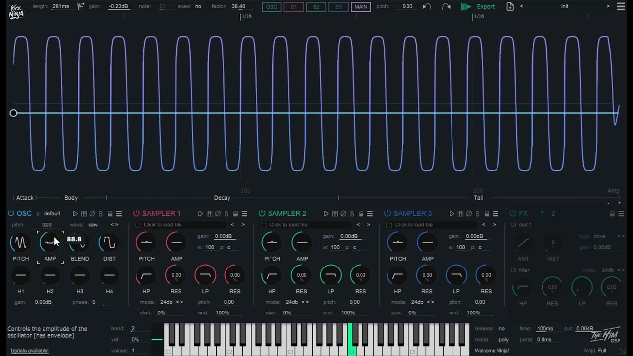 917．The Him DSP社のKick Ninja使ってみよう♪ ～キック音源