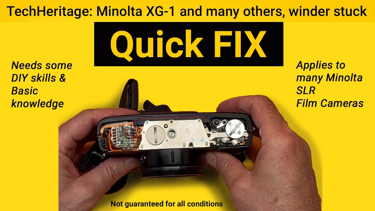Quick Fix, Minolta XG/XD/X winding lever locked up, shutter not