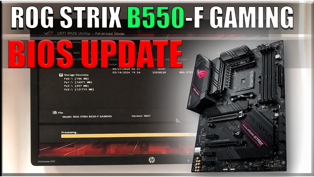 ROG STRIX B550 F GAMING BIOS UPDATE - YouTube