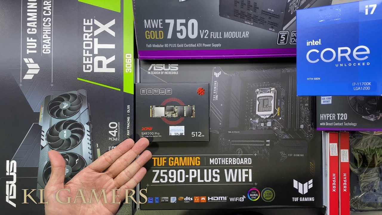 intel Core i7 11700K ASUS TUF GAMING Z590-PLUS WiFi RTX3060 TUF