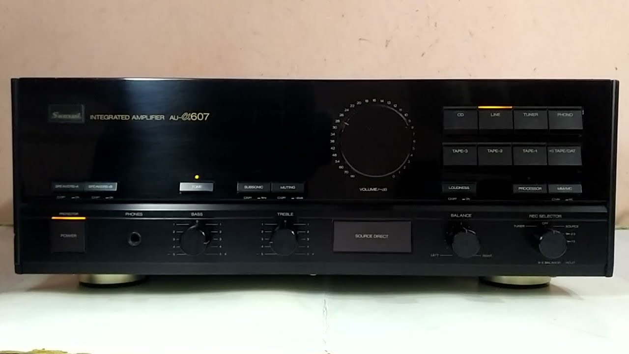 Sansui AU-A607 Integrated amplifier - YouTube