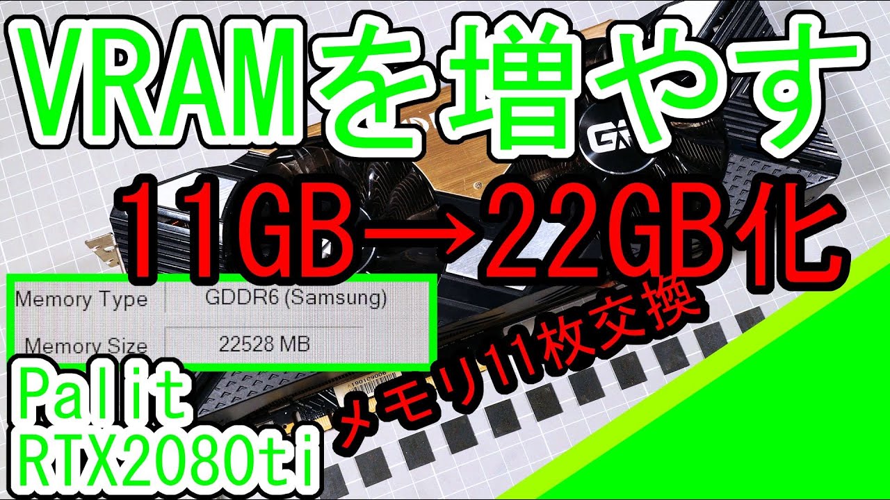 Palit RTX2080Ti VRAM 22GBB - YouTube