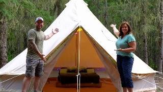 Camping In A HUGE Stout Bell Tent | Are We Glamping? - YouTube