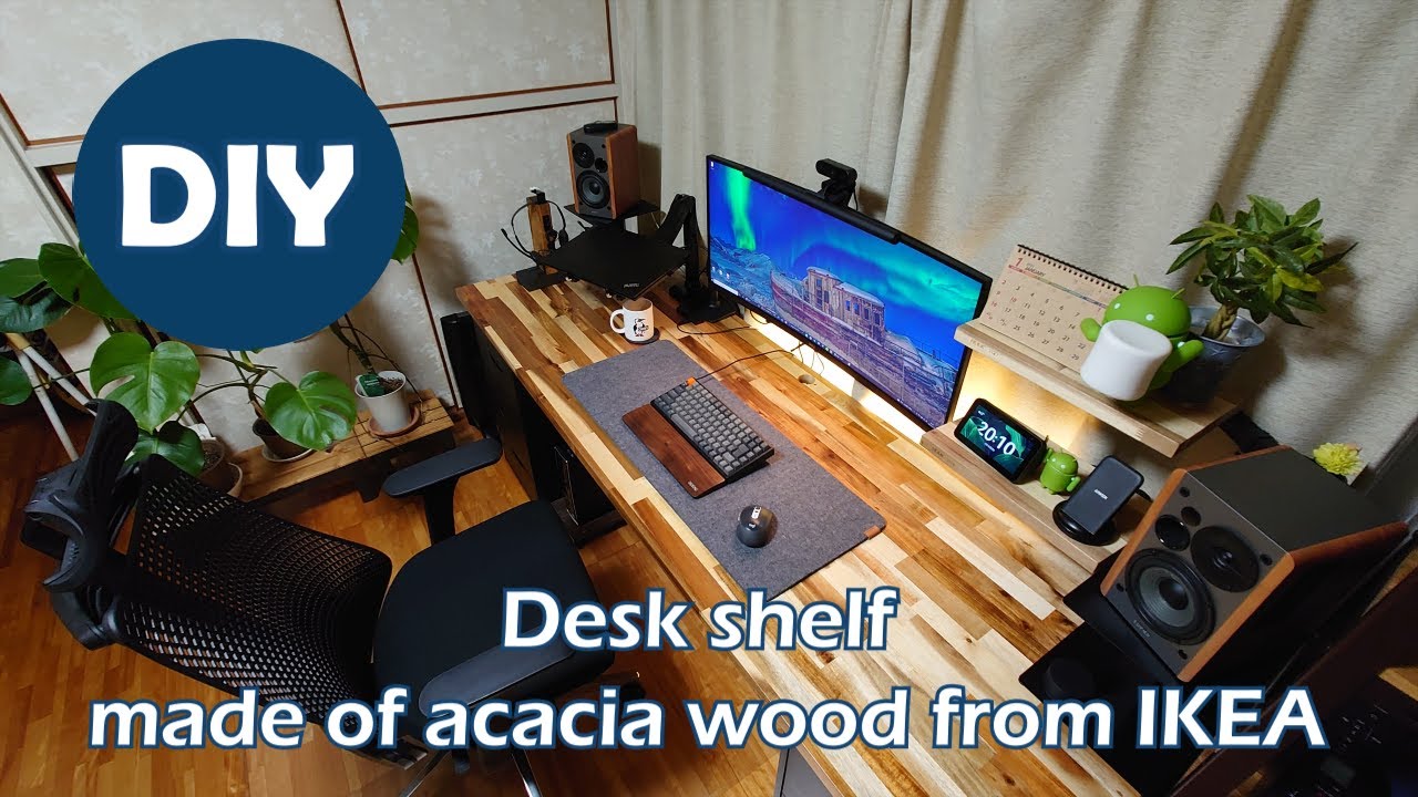 DIY】 PCデスク上にあるものを極限まで宙に浮かせる - YouTube