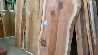 大きな節が存在感あります。杉(すぎ)一枚板【木の店さんもく】 - YouTube