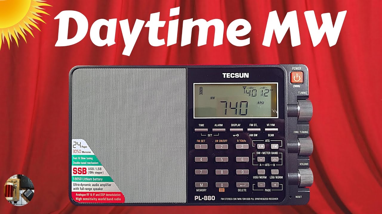 Tecsun PL-880 Shortwave SSB Radio Daytime MW - YouTube
