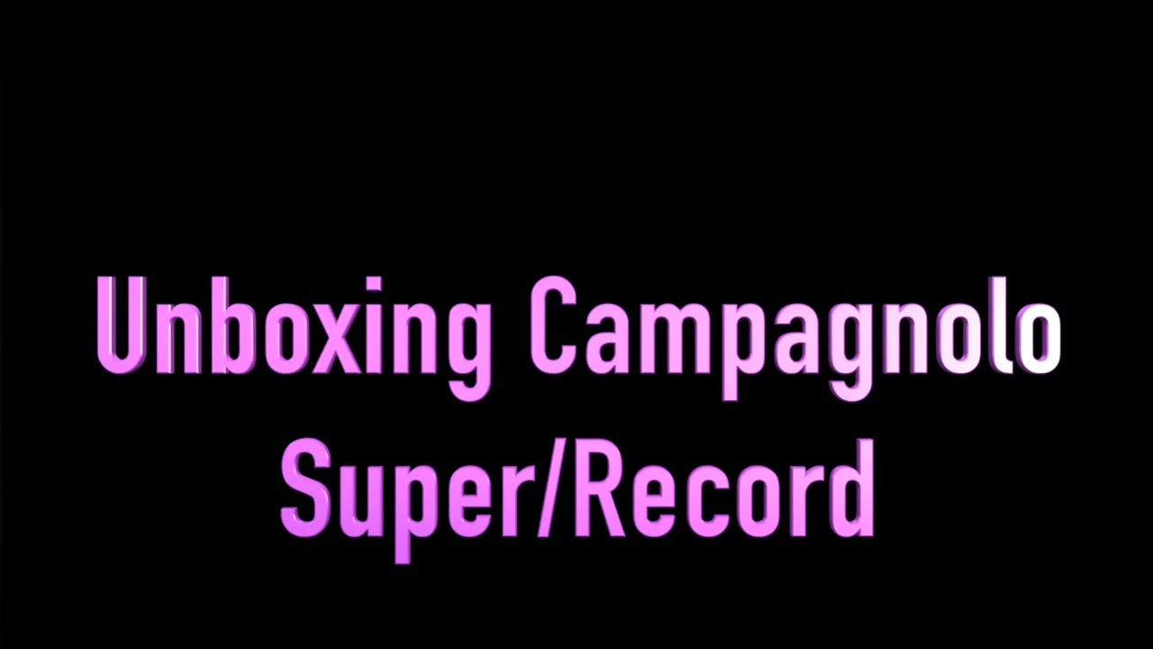 Unboxing Campagnolo Super Record and Record for a customer build