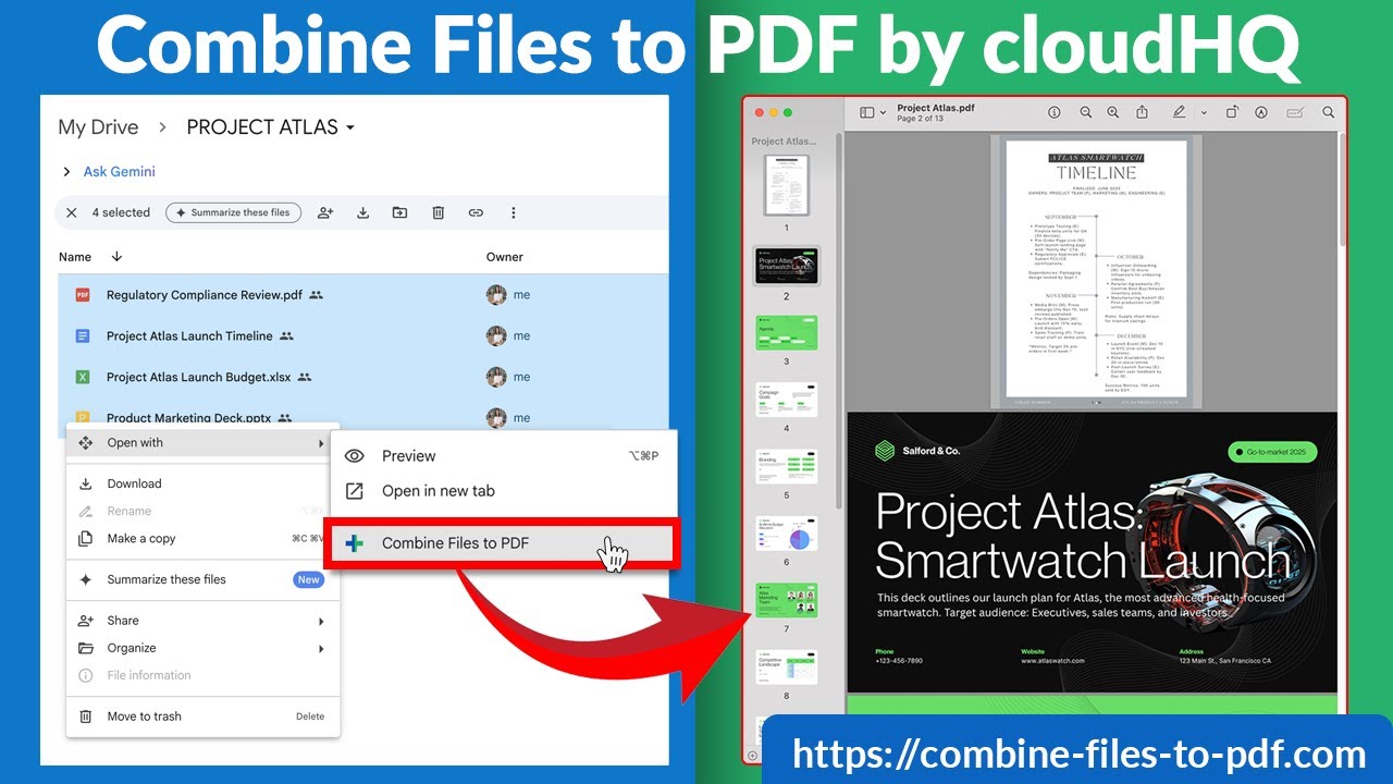Combine Files to PDF and Merge Documents of Any Format – cloudHQ
