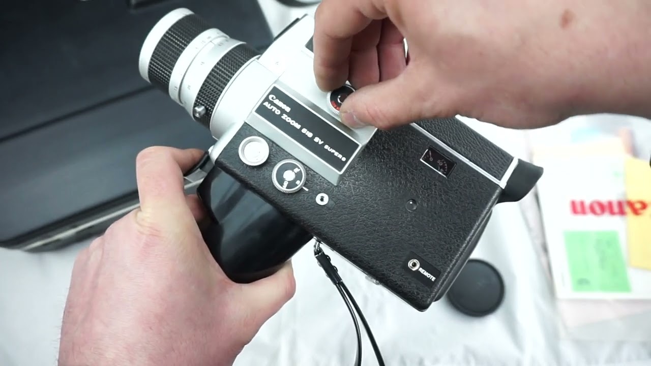 Canon Auto Zoom 518 SV Super 8 camera film testing + loading film