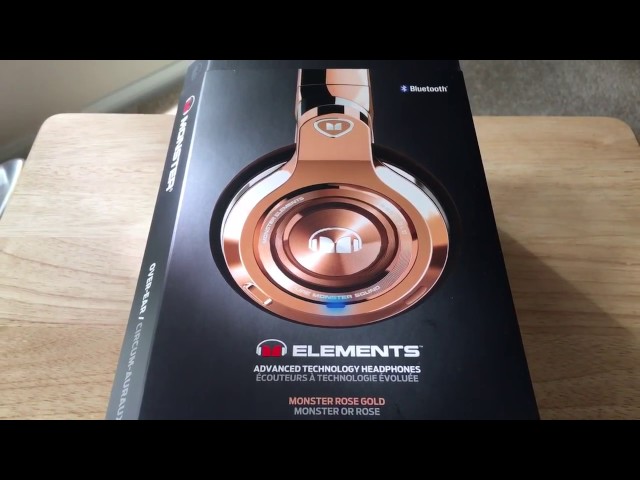MONSTER Elements Rose Gold Bluetooth Wireless Headphones Unboxing