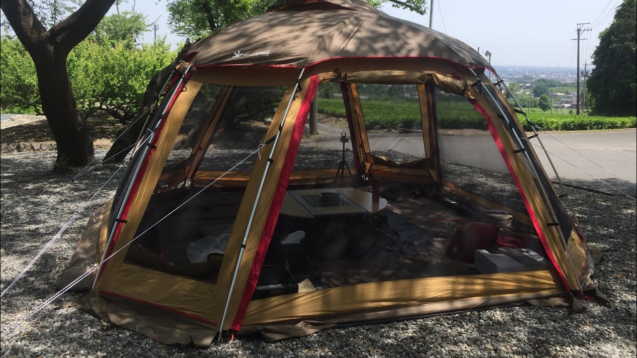 スノーピーク ラウンジシェル 設営&撤収編 - YouTube