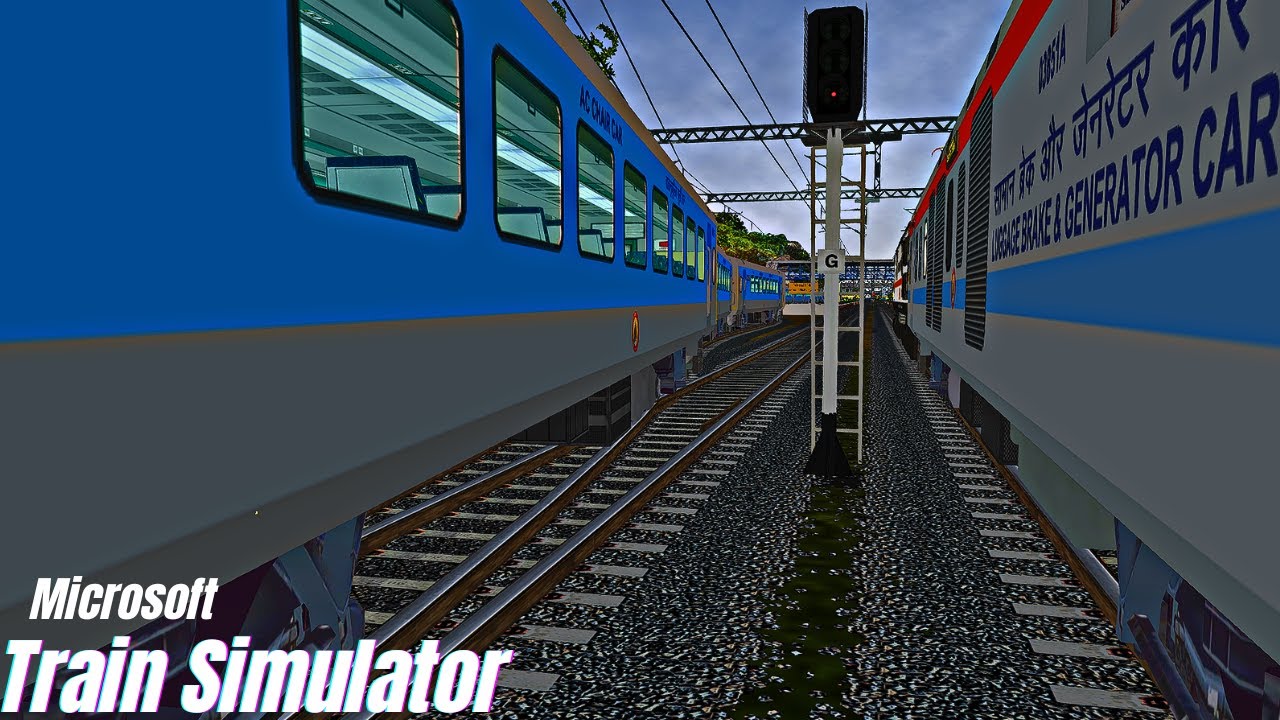 New Delhi - Bhopal Shatabdi Exp | IR-MSTS OPEN RAILS | Parallel