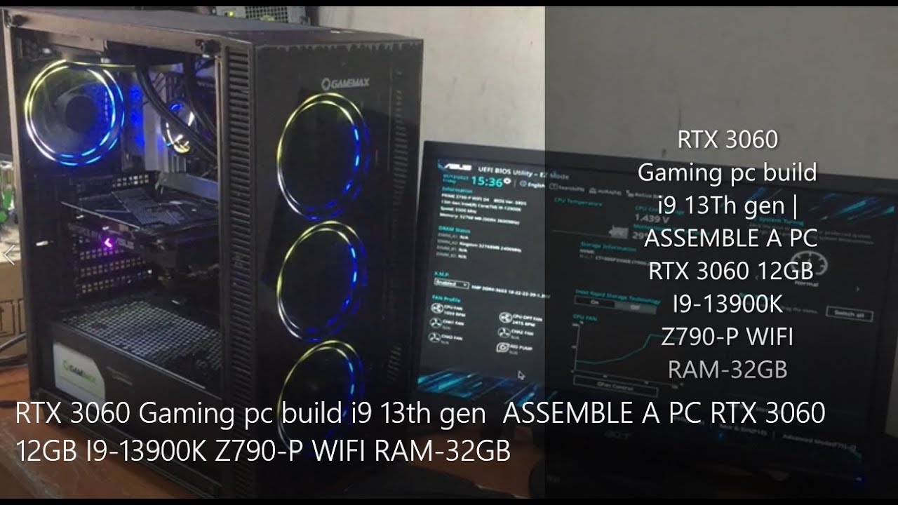 RTX 3060 PC Build I9-13900K | ASUS PRIME Z790-P WIFI D4 | Assembly