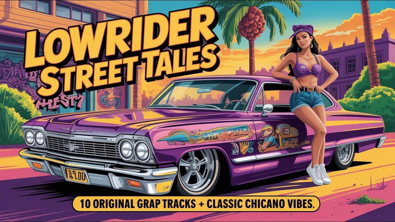 G-Funk, Chrome & Barrio Vibes - Gangsta Rap + Lowrider Art Tribute