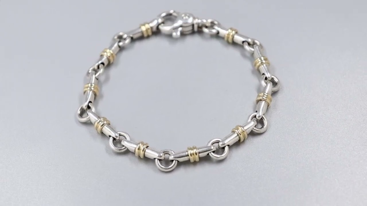 ヴィンテージティファニー ブレスレット 18KYG・925シルバー w-30500