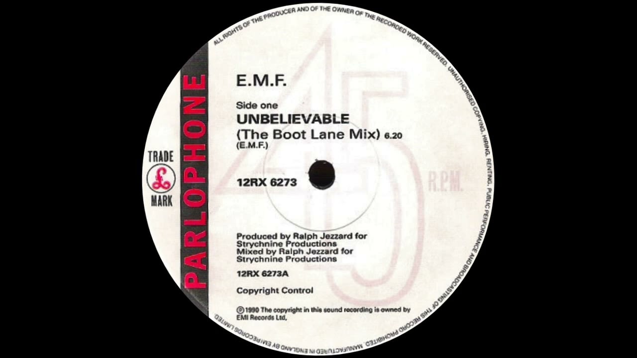 E.M.F. - Unbelievable (The Boot Lane Mix) 1990 - YouTube