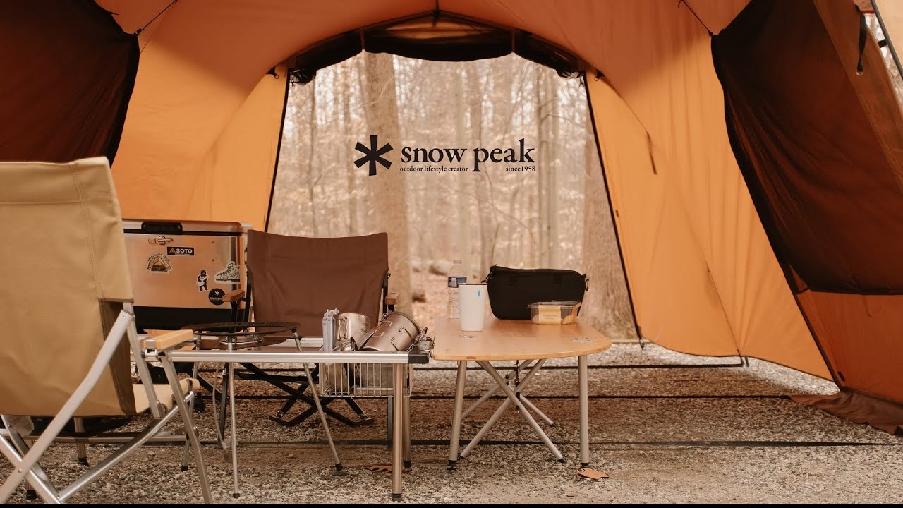 Snow peak Entry 2 Room Elfield Setup - YouTube