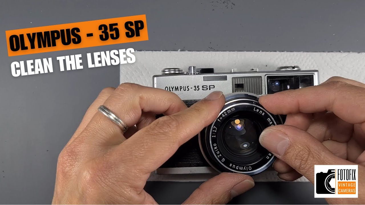 Olympus 35 SP - Remove and clean the front and back lenses - YouTube