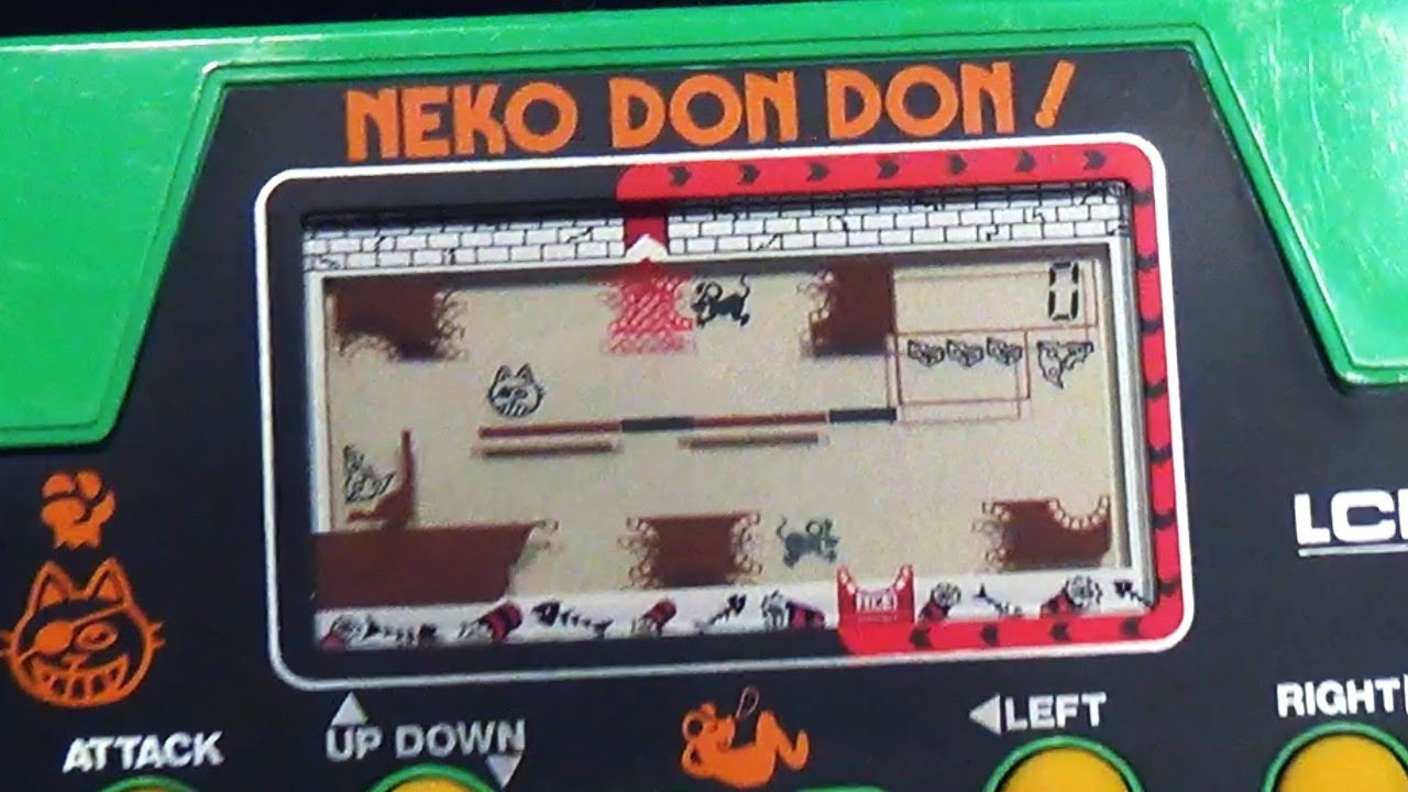 レトロ 電子ゲーム】ネコドンドン タカトクトイス 猫 ネズミ パンチ