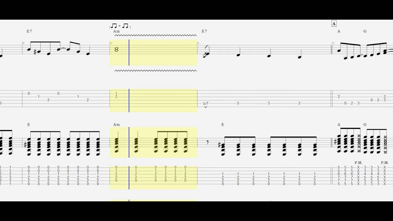 ベンチャーズ ギター タブ譜付 カラオケ ウォーク・ドント・ラン