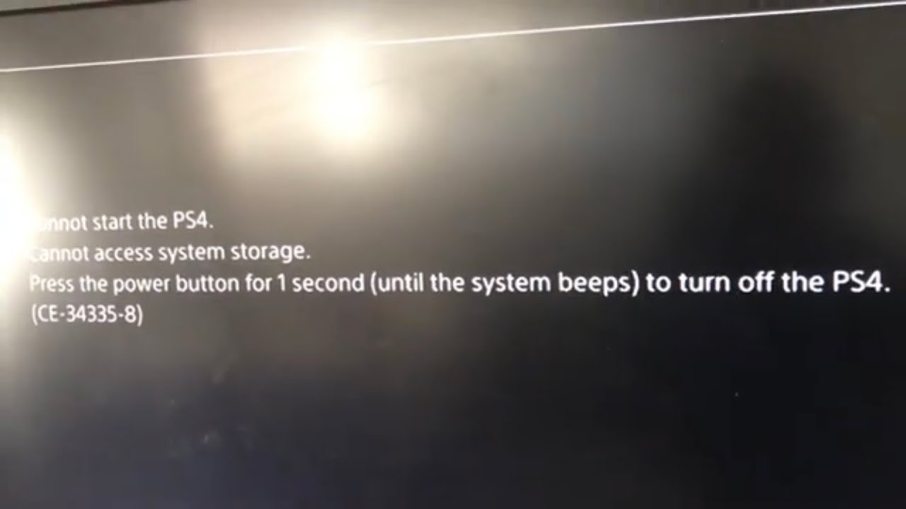 CE-34335-8) How to fix PS4 Original cannot access system storage