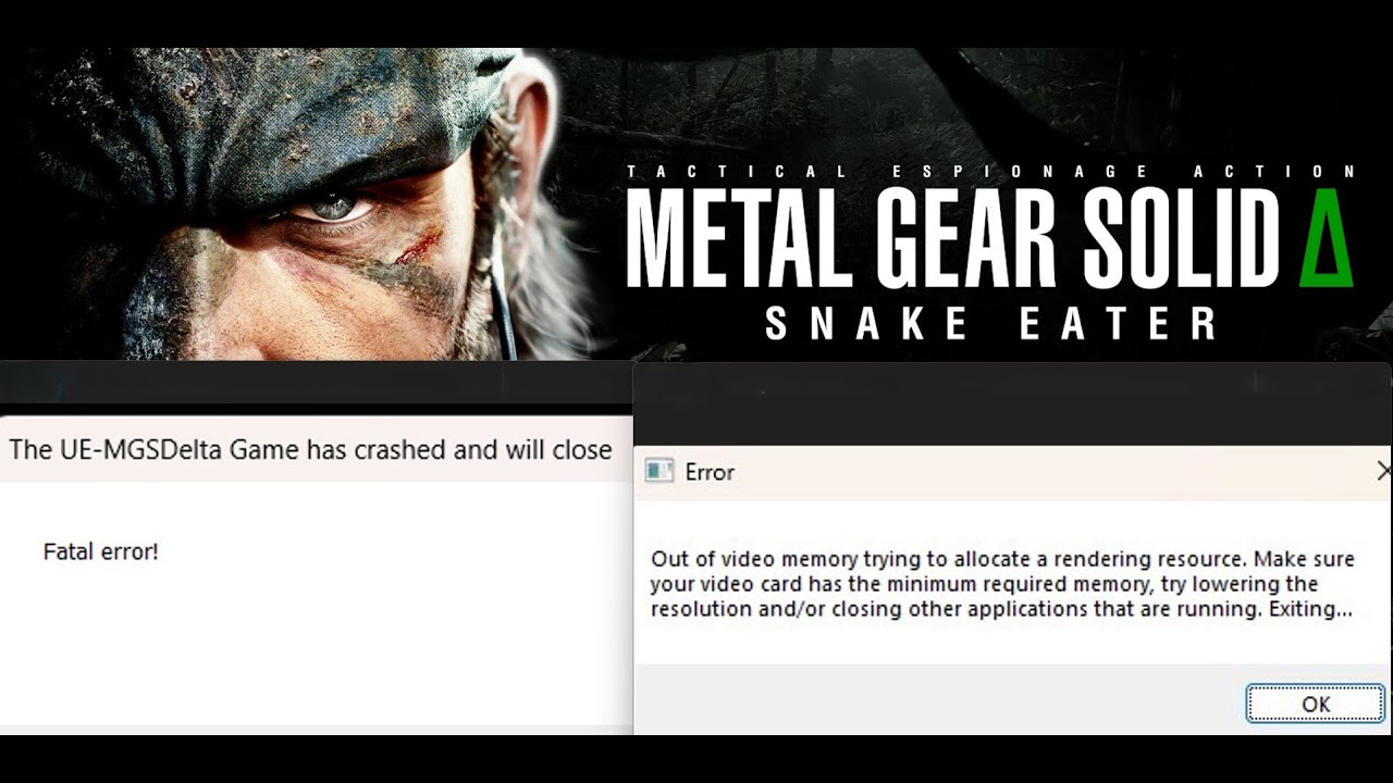 Fix METAL GEAR SOLID SNAKE EATER Out Of Video Memory