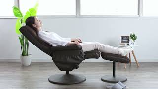 パーソナルチェア（オットマン付） Dメッシュ BK ブラック <N