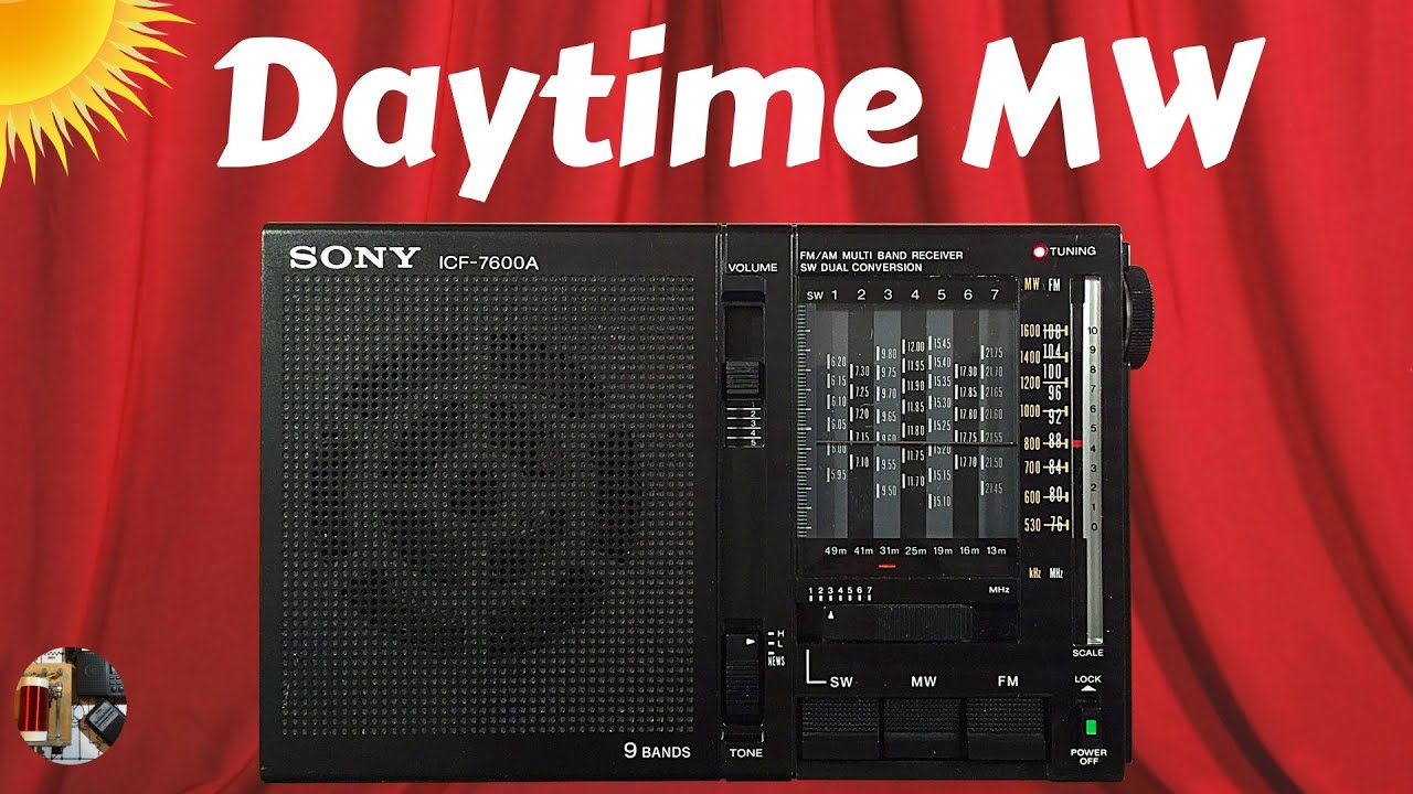 Sony ICF-7600A Classic Shortwave Radio Daytime MW - YouTube