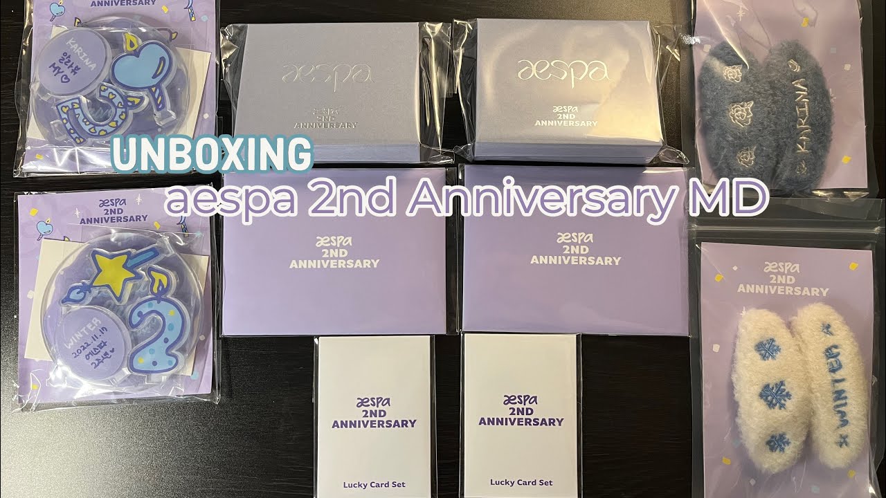 Unboxing] 에스파 aespa 2nd Anniversary MD ⟡ Karina & Winter