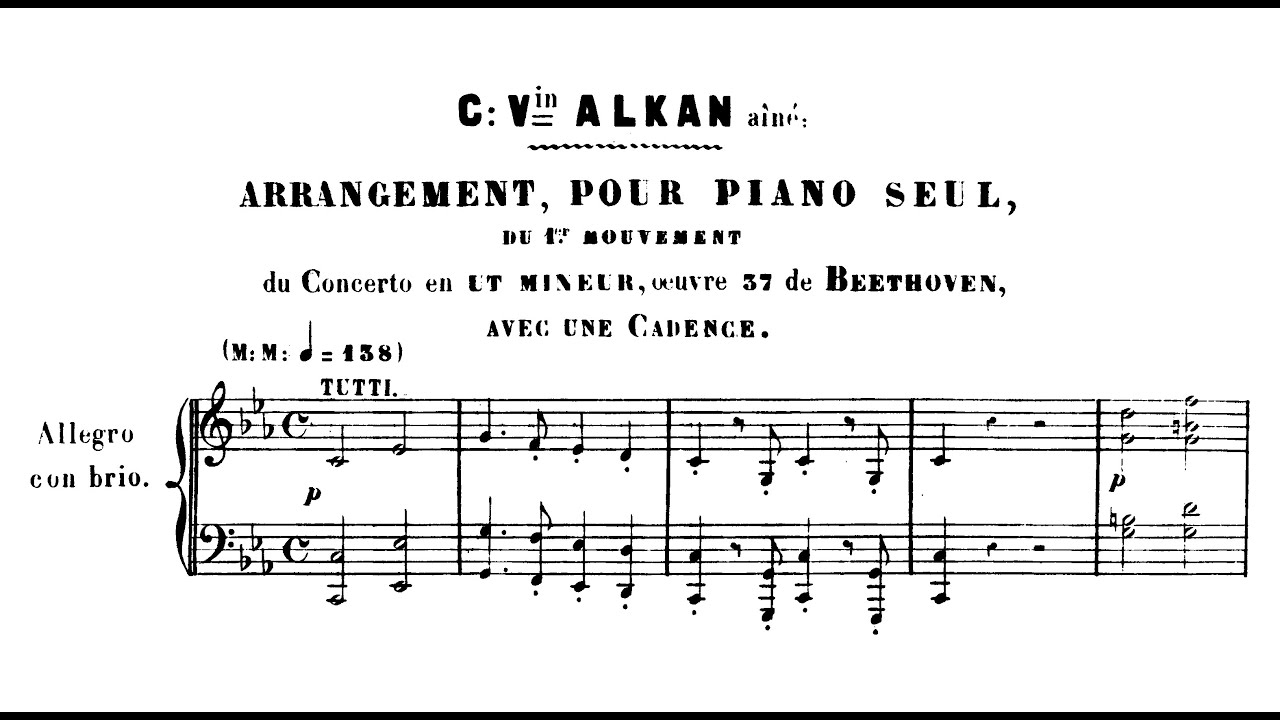 C.-V. Alkan - Concerto da camera No. 2, Op. 10 piano solo (first