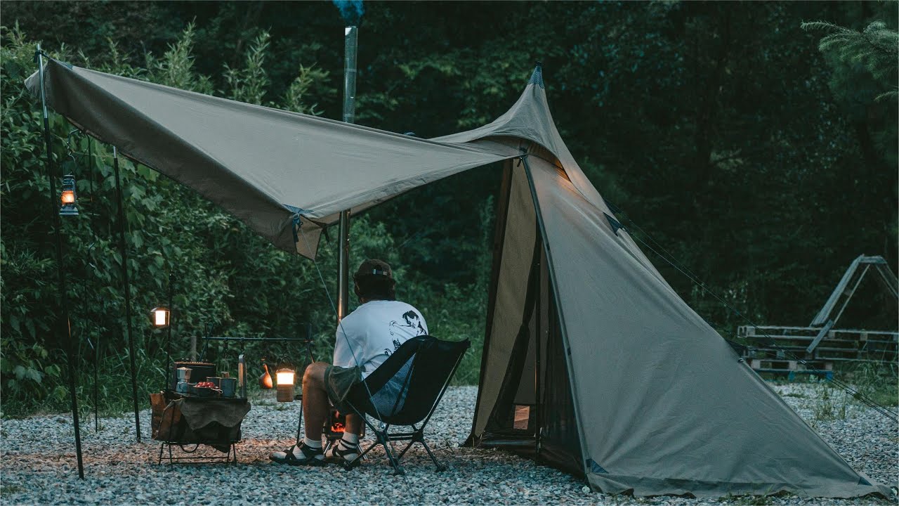 ❄Campfire ワンポールテント 設営方法🧸 - YouTube