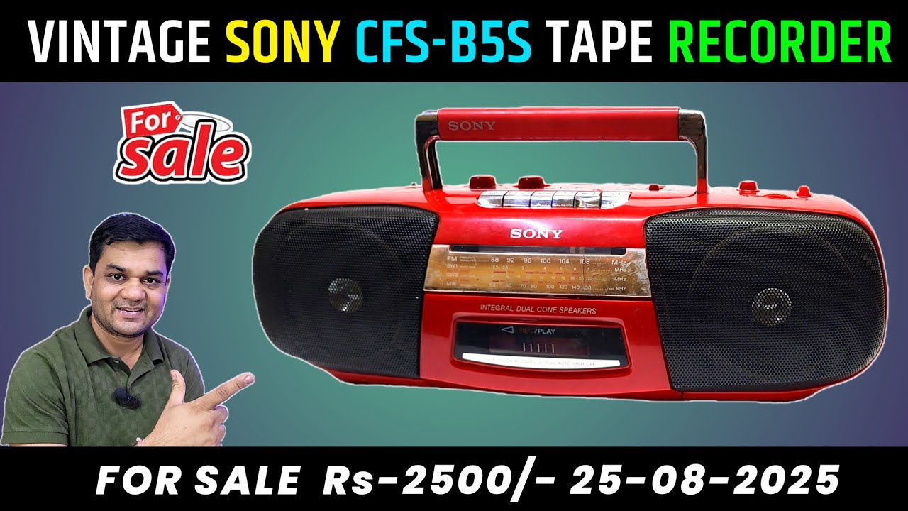 Vintage SONY CFS B5S Stereo Cassette Player With Fm Radio For Sale