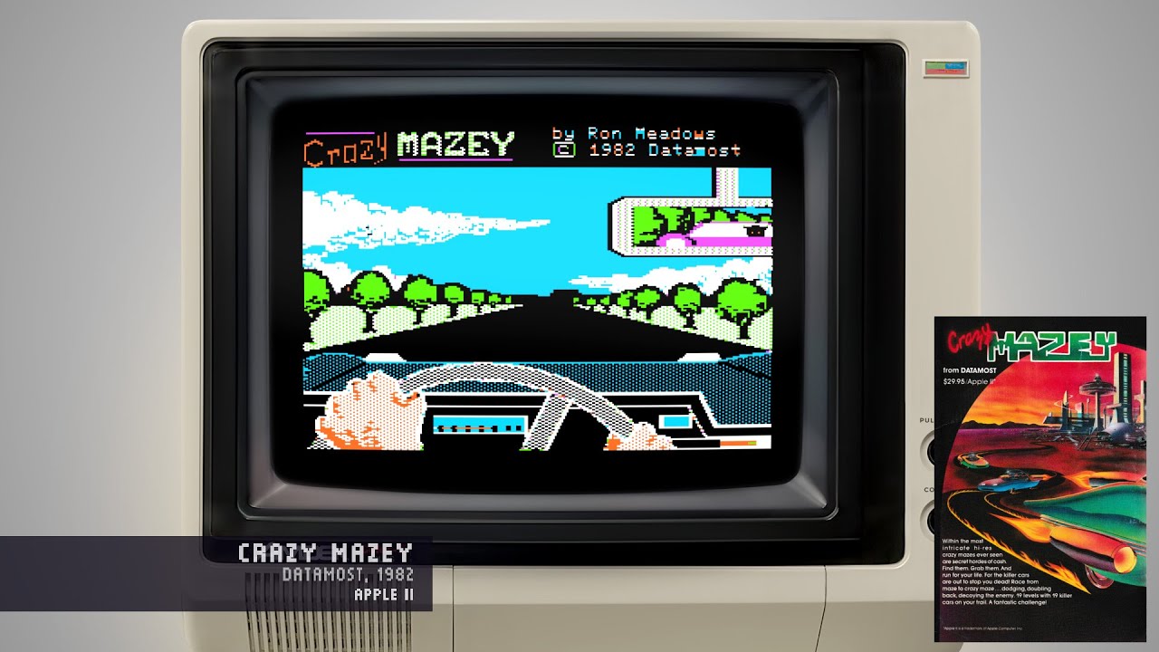 Crazy Mazey - Datamost, 1982 - Apple II (4K) - YouTube