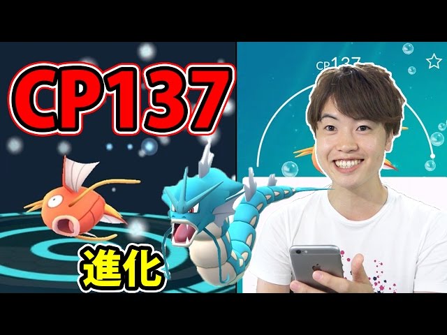 ポケモンGO】CP137のコイキングをギャラドスに進化！どのくらいのCPに