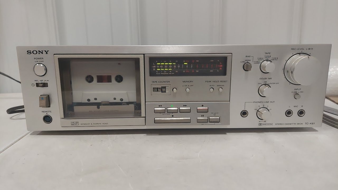 Sony Cassette Deck Player TC-K61 - YouTube