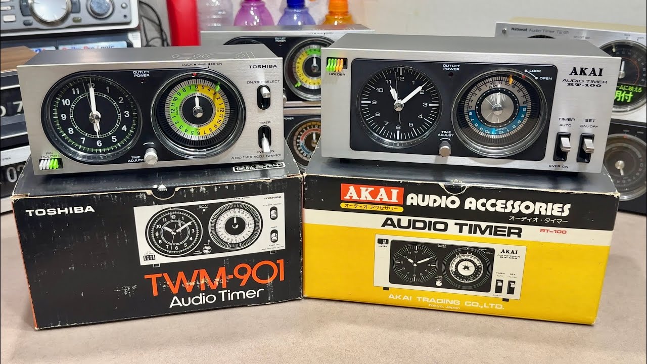 Unboxing Vintage 1970s AKAI RT-100 / TOSHIBA TWM-901 AUDIO TIMER