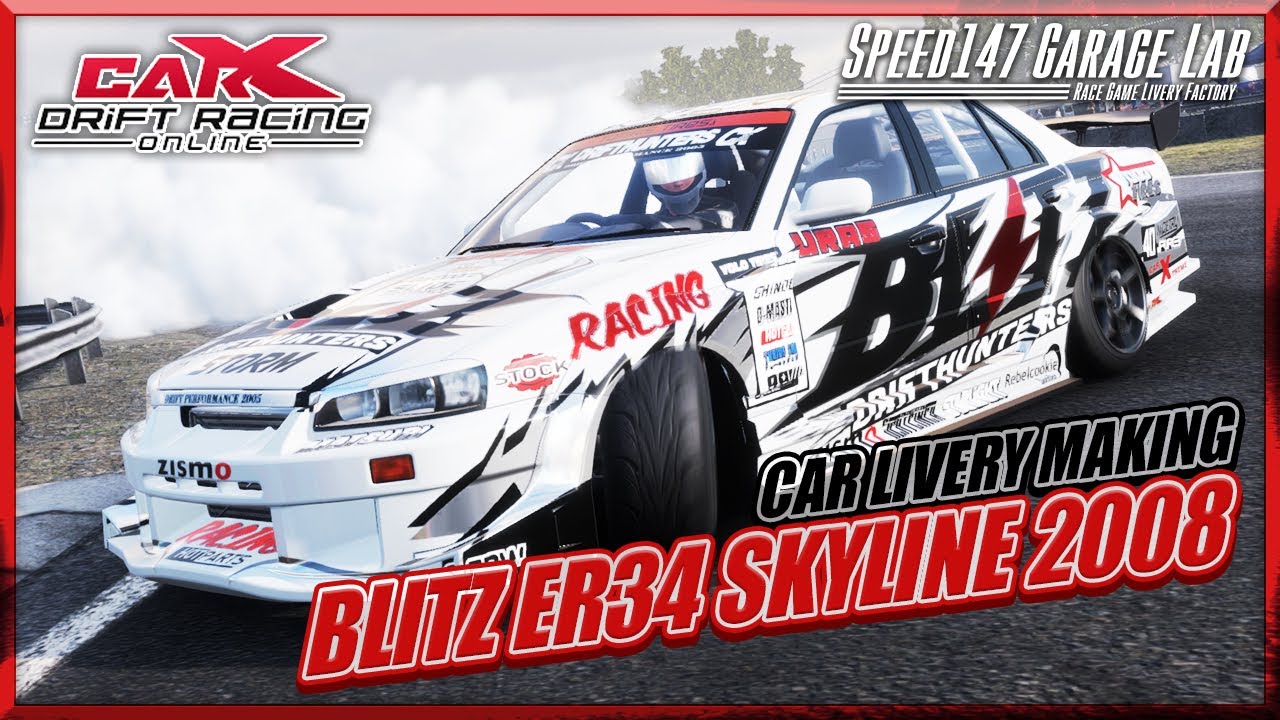 CarX Drift Racing Online】CAR LIVERY MAKING vol.2〈BLITZ DUNLOP