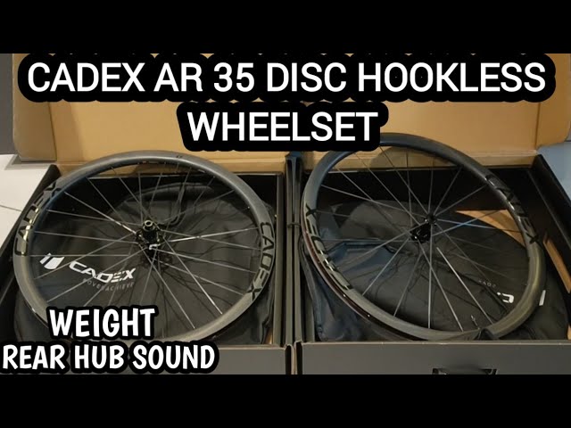 CADEX AR 35 DISC HOOKLESS WHEELSET+ REAR HUB WHEEL SOUND and