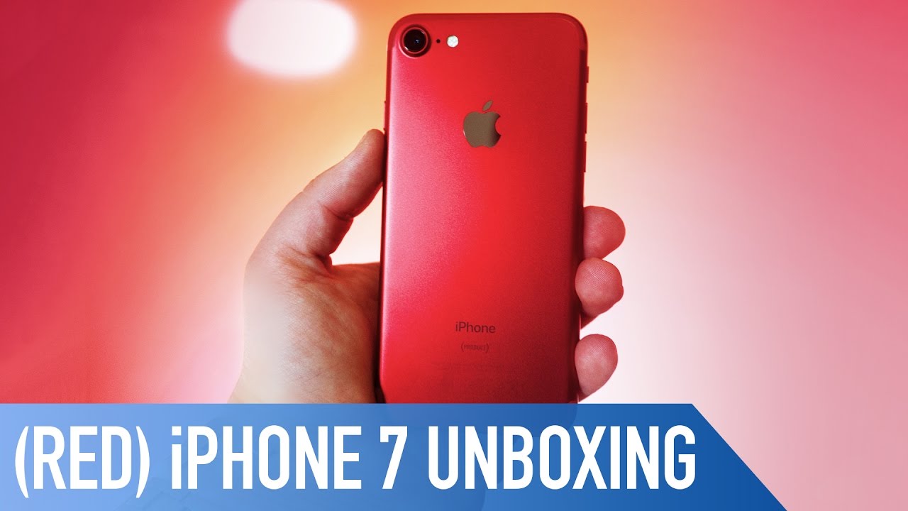 PRODUCT) RED iPhone 7 Unboxing - YouTube