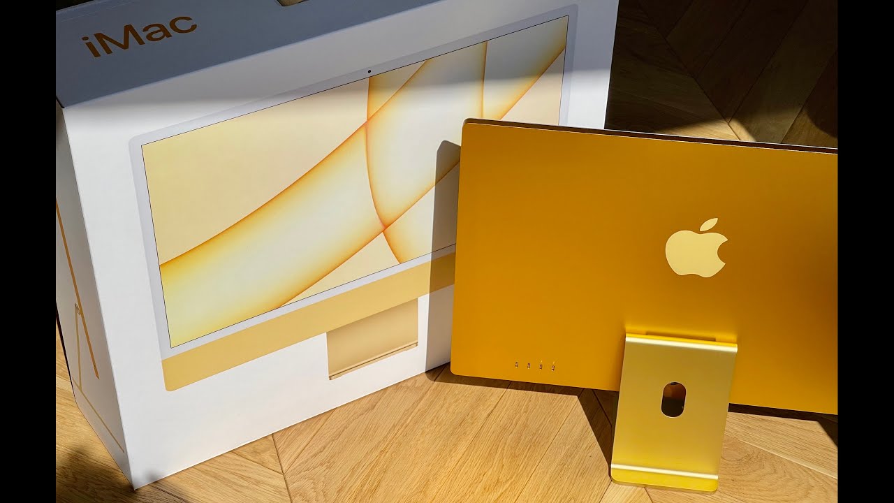 💛 YELLOW iMac M1 Unboxing 🤩 - YouTube